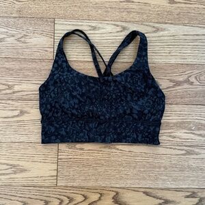 lululemon Energy Longline Bra Medium Support, B–D Cups in Leopard Camo, 6